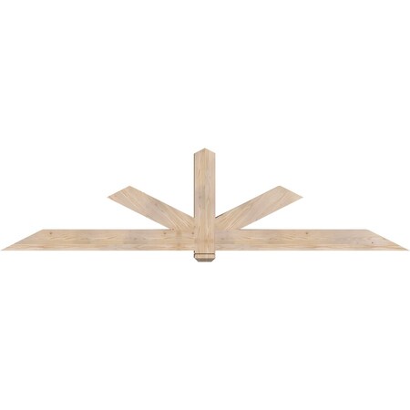 Ekena Millwork Kennewick Smooth Timber Gable Bracket, Douglas Fir, 108"W x 27"H x 5 1/2"D x 5 1/2"F, 6/12 Pitch GBW108X27X0606KEN00SDF